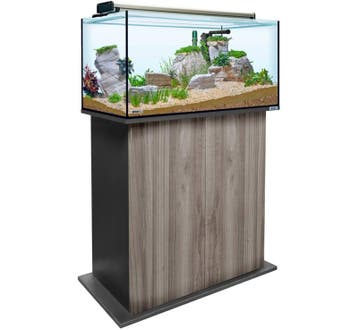 Aquatank 82x40x40cm aquarium + meubel gray oak, Ophalen of Verzenden, Nieuw, Leeg aquarium