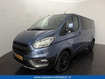Ford Transit Custom 2.0 TDCI 130PK L2H1 TRAIL l AIRCO l NAVI, Gebruikt, Blauw, Leder, Dealer onderhouden