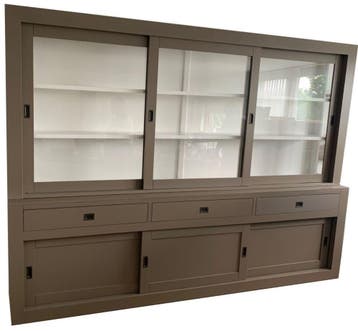 Buffetkast taupe Beesd XL 300cm, Huis en Inrichting, Kasten | Buffetkasten, Ophalen of Verzenden, Nieuw