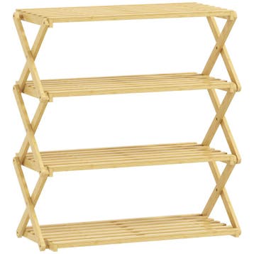 TRUUSK Schoenenrek van Bamboe - 4 Niveaus - Maximaal 12 Paar, Verzenden, Nieuw