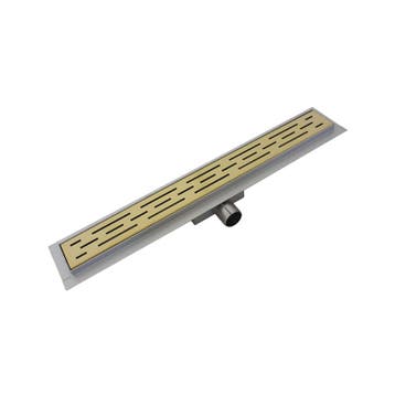 Sani Royal RVS Douchegoot 60 cm Geborsteld Goud, Nieuw