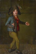 École Française vers 1830. - Chanteur coiffé dun grand, Antiek en Kunst, Kunst | Schilderijen | Klassiek