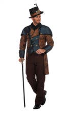 Steampunk Herenkostuum Blue Premium, Ophalen of Verzenden, Nieuw