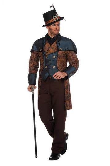 Steampunk Herenkostuum Blue Premium, Kleding | Heren, Carnavalskleding en Feestkleding, Ophalen of Verzenden, Nieuw