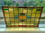 Art Deco Glas-in-loodraam - 1930-1940 - Groot Formaat, Antiek en Kunst