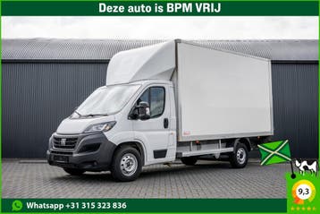 Fiat Ducato MultiJet 140PK | Bakwagen met laadklep | Camera, Stof, Gebruikt, Zwart, Wit