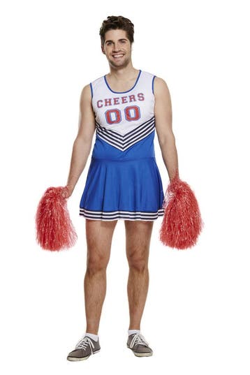 Cheerleader kostuum mannen, Verzenden, Nieuw, Feestartikel