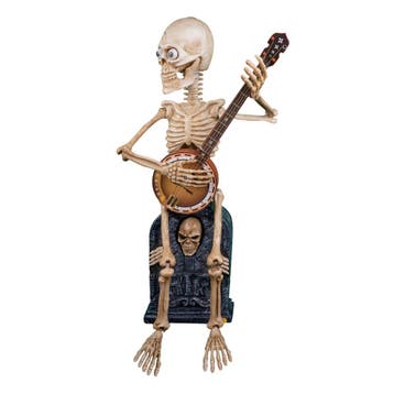Animatronic Halloween Decoratie Skelet Met Banjo Licht, Verzenden, Nieuw, Overige typen