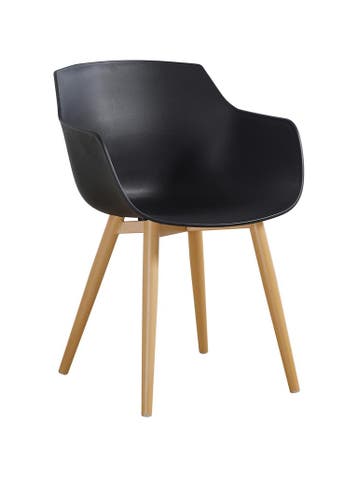 Stoel Alexia - Zwart / Hout - Kunsstof - G-Line, Verzenden, Nieuw in verpakking