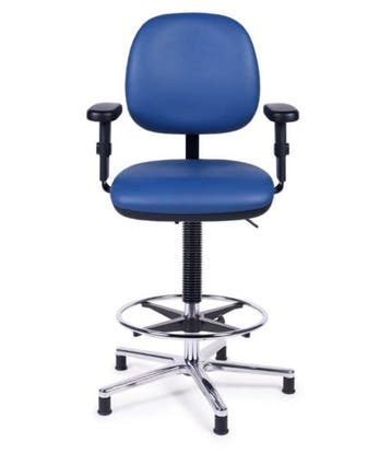 Stuurstoel EEMS met aluminium voet en blauwe skai bekleding, Watersport en Boten, Verzenden, Nieuw