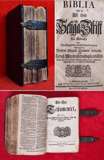 [King Charles XII Bible] - BIBLIA GOTICA - [wooden boards