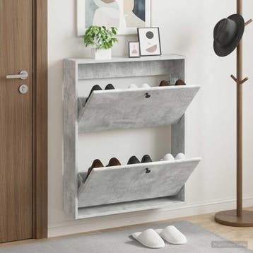 vidaXL Wandgemonteerde Schoenkast BREDA 71 x 17 x 86 cm, Verzenden, Nieuw