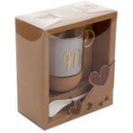 Florina dubbelwandig glas 240 ml met kurk voet en gouden, Ophalen of Verzenden, Nieuw