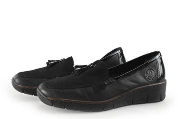 Rieker Loafers in maat 40 Zwart, Kleding | Dames, Schoenen, Verzenden, Zwart, Overige typen, Zo goed als nieuw