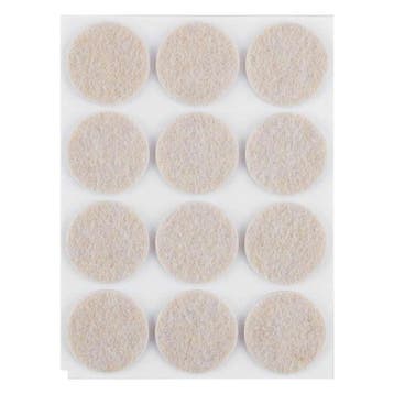Zelfklevende viltjes rond – Lichtbruin – 28 mm – 12 stuks, Ophalen of Verzenden, Nieuw