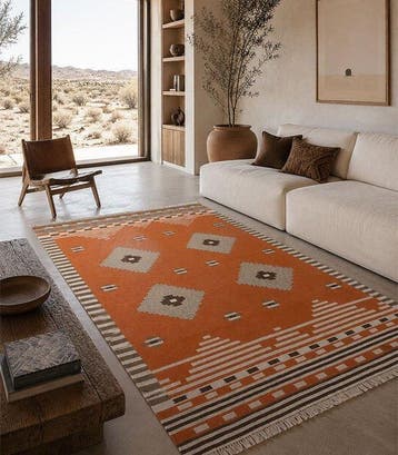 Kilim Kayseri oranje - Vloerkleed - 230 cm - 160 cm, Nieuw