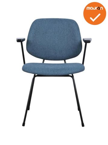Vergaderstoel Eva - met armleuning - NIEUW - Blauw, Vergader- of Presentatieruimte, Ophalen of Verzenden, Nieuw zonder verpakking