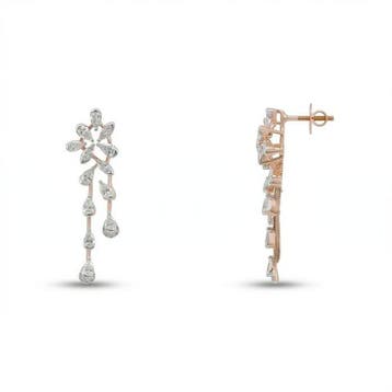 Oorbellen - 18 karaat Roségoud - 1.19ct. tw. Diamant, Nieuw