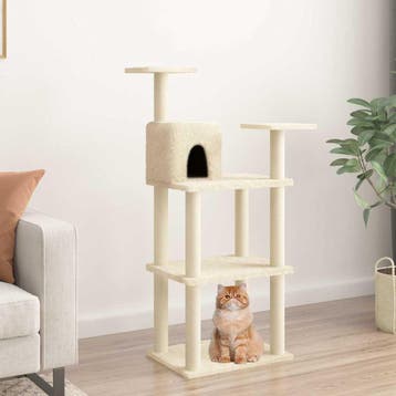 vidaXL Kattenkrabpaal met sisal krabpalen 118,5 cm, Verzenden, Nieuw