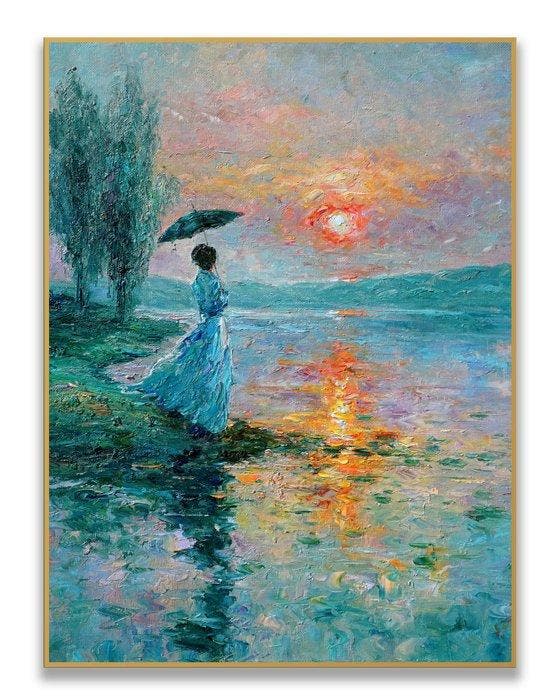 StefanoArt - Evening Parasol, Antiek en Kunst, Kunst | Schilderijen | Modern