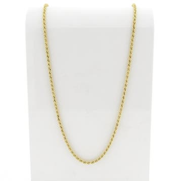 Lange gouden gedraaide schakelketting, Ophalen of Verzenden, Gebruikt, Goud, Goud
