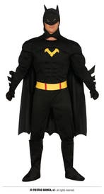 Batman kostuum gespierd, Verzenden, Nieuw, Feestartikel