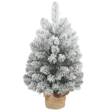 TRUUSK Mini Kunstmatige Kerstboom 60 cm - Sneeuwbedekt - 72, Verzenden, Nieuw