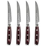 Yaxell Super Gou Steakmessenset 12 cm – 4-delig – 161 La, Ophalen of Verzenden, Nieuw, Overige materialen, Bestekset