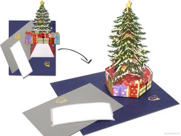 Bijzondere Kerstkaart 3D kerstboompje pop-up kaart, Verzenden, Nieuw