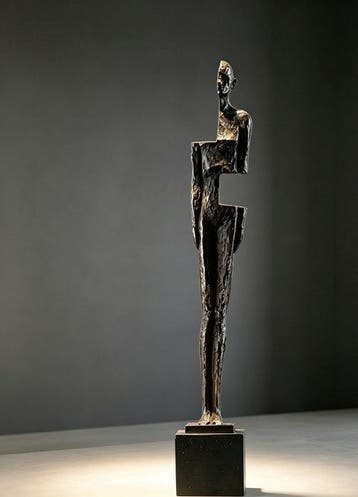sculptuur, Modern abstract hollow figure sculpture - 53 cm -