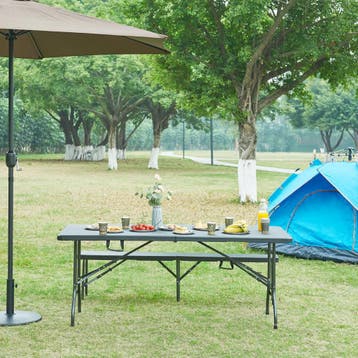Klaptafel Ljusnarsberg tuintafel rechthoek 180x75x72 cm zwar, Tuin en Terras, Tuintafels, Verzenden, Nieuw