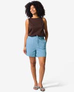 HEMA Dames korte broek Lila tencel middenblauw, Verzenden, Nieuw