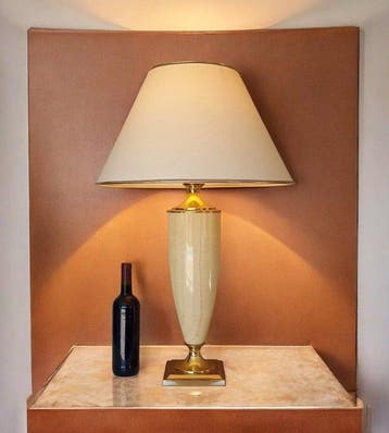 Maison Le Dauphin - Lamp - Keramiek, Messing, Goudkleurig, Antiek en Kunst