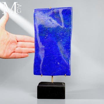 Prachtige diepe blauwe lapis lazuli plaat Lapis lazuli plaat