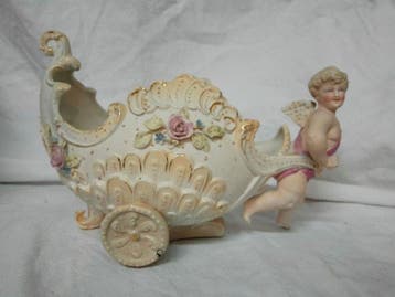 Figuur - centro de mesa / jardinera victoriana en porcelana, Antiek en Kunst