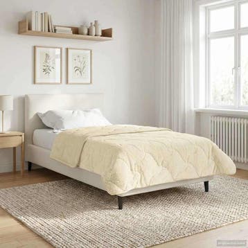 vidaXL Winter Dekbed Crème 140 x 200 cm Microfiber en Teddy, Verzenden, Nieuw