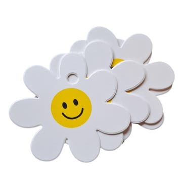 5x Madelief smiley label (Sets, Cadeaulabels), Ophalen of Verzenden, Nieuw