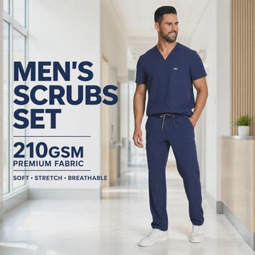 Medische Scrubs Heren: Anti-bacterieel & Kreukvrij Werkunifo, Verzenden