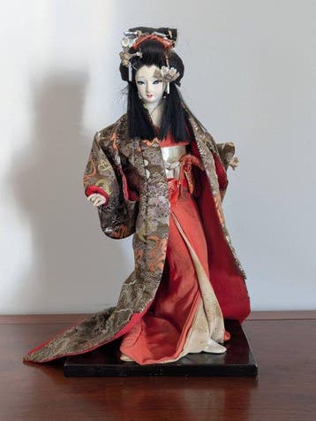 Figuur - Japanese geisha - Textiel - Japan (Zonder