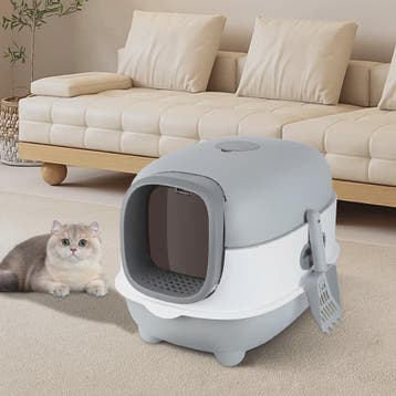Gesloten Kattenbak met Koepelstructuur en Schepje - 40x39x56, Verzenden, Nieuw
