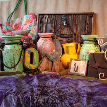 Brocante melkpot handbeschilderd origineel cadeau groen, Ophalen of Verzenden