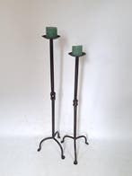 Kandelaar (2) - Smeedijzer - Vloerkandelaar 102cm
