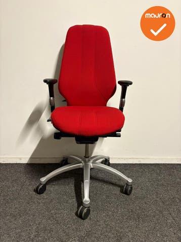 RH Logic 400 - Rode stoffering  - Grijs voetkruis, Werkplek, Ophalen of Verzenden, Gebruikt, Stoel
