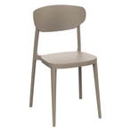 Stoel | LUGANO | Kunststof | Taupe | In-/Outdoor |, Verzenden, Nieuw in verpakking