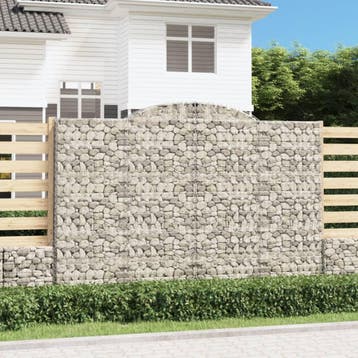 vidaXL Schanskorf gewelfd 300x50x200/220 cm gegalvaniseerd, 100 cm of meer, Verzenden, Nieuw, Metaal