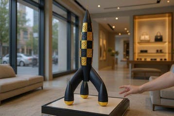 Art Stray-Nos - New collection  Voyage Étoilé : Fusée Louis, Antiek en Kunst
