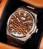 LUCKY HARVEY - Sound Of Nature Big Date Rose Gold Hammer, Nieuw