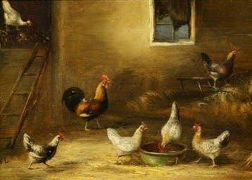 Wilhelm Albertus Lammers (1857-1913) - Stalinterieur met