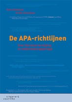 De APA-richtlijnen 9789046907283 Petra Poelmans, Verzenden, Gelezen, Petra Poelmans