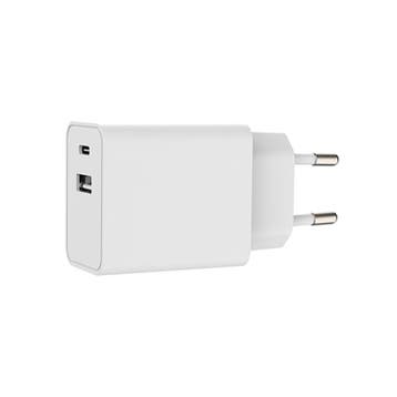 USB-A + USB-C OPLADER | WIT | 5V | 3A, Nieuw